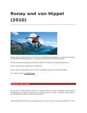 rornay|ronay and von hippel.
